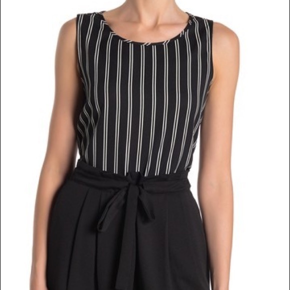 NWT DR2 by Daniel Rainn Striped Sleeveless Shell - Picture 3 of 3